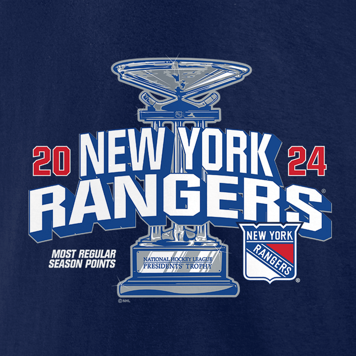 Fanatics Rangers 2024 Presidents Trophy Winner Tee - Image 2