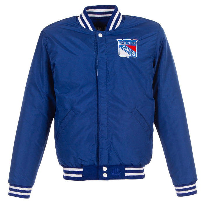 JH Design Rangers Centennial Patched Varsity Jacket - Image 4