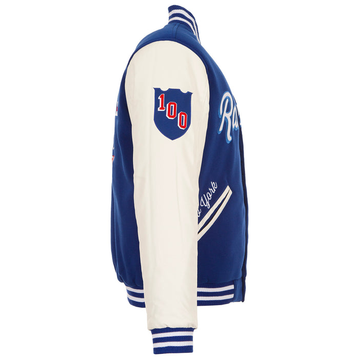 JH Design Rangers Centennial Patched Varsity Jacket - Image 3