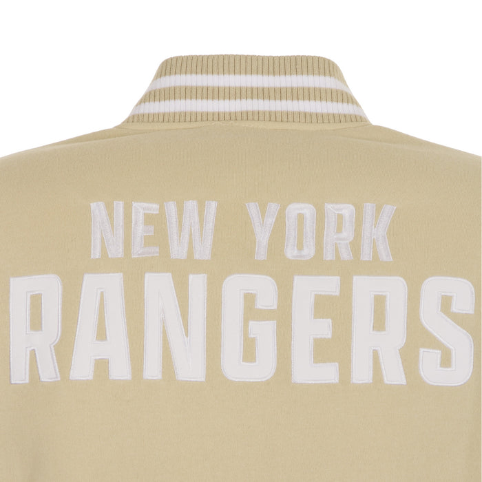 JH Design Rangers Reversible Tan/White Varsity Jacket - Image 4