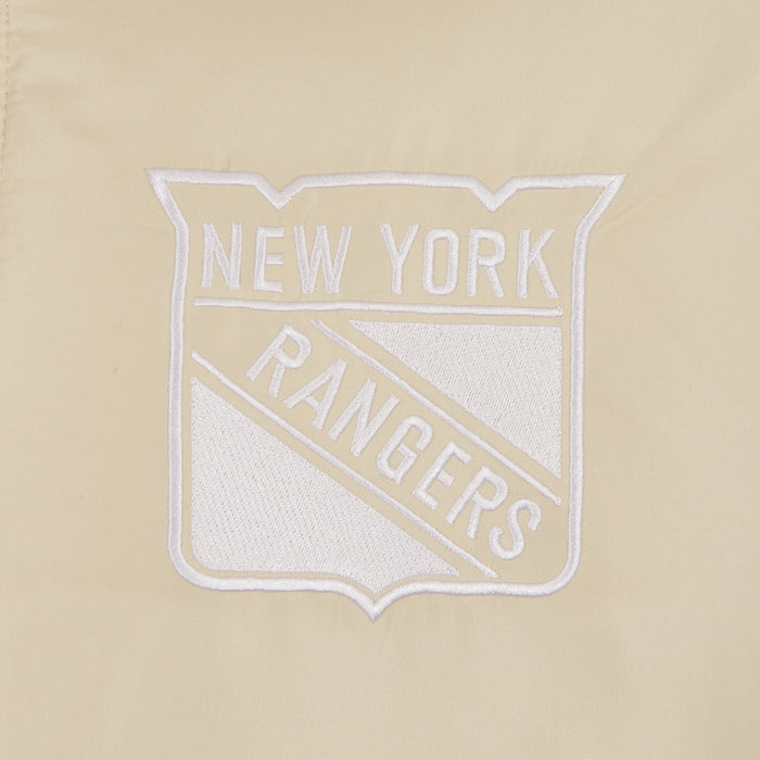 JH Design Rangers Reversible Tan/White Varsity Jacket - Image 7