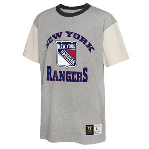 Youth Mitchell & Ness Rangers Retro Cream Tee
