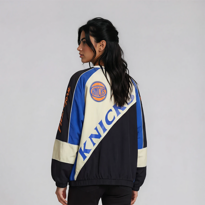 Wild Collective Knicks Oversized Raglan Track Jacket - Image 2