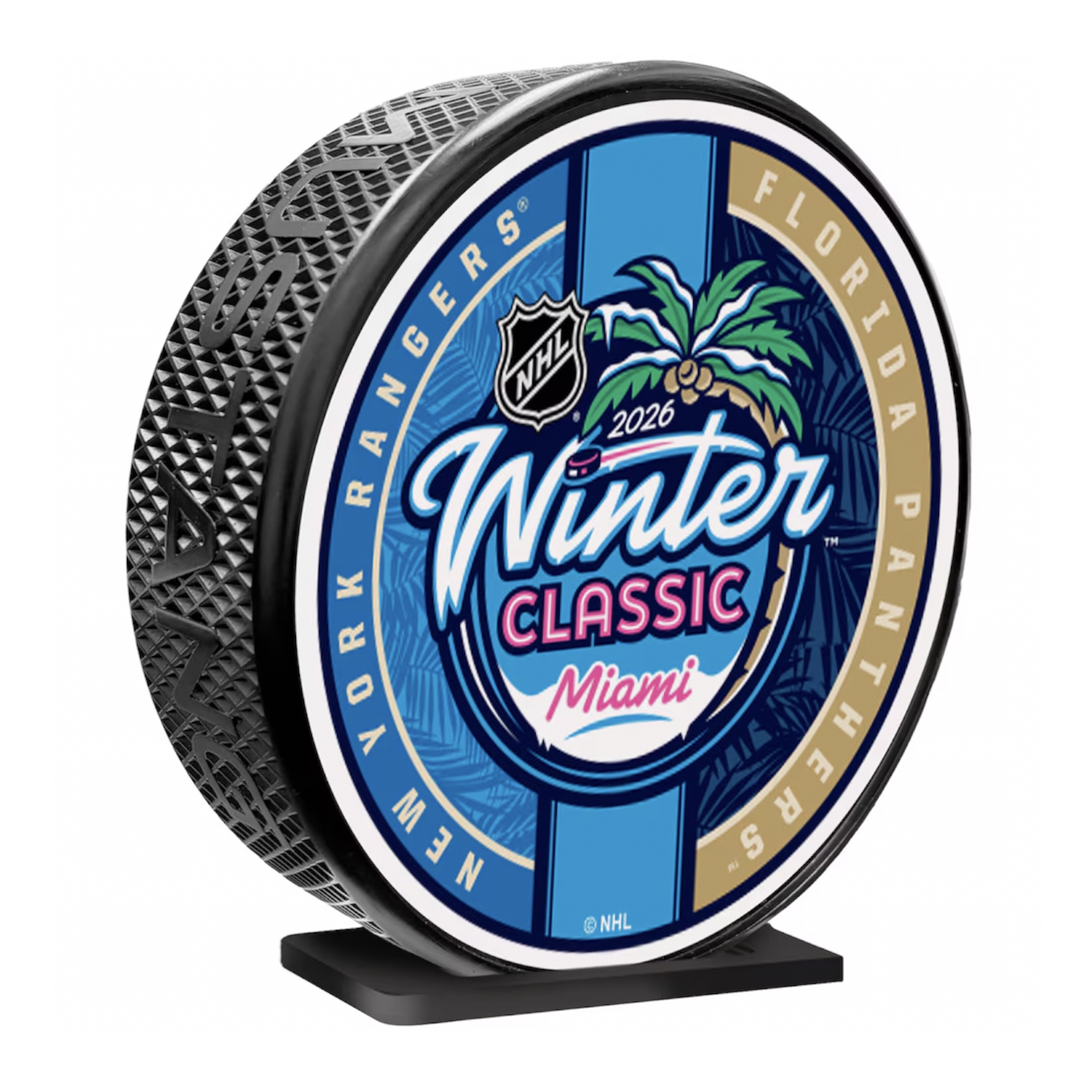 Winter Classic 2025 Rangers vs Panthers Match Up Puck