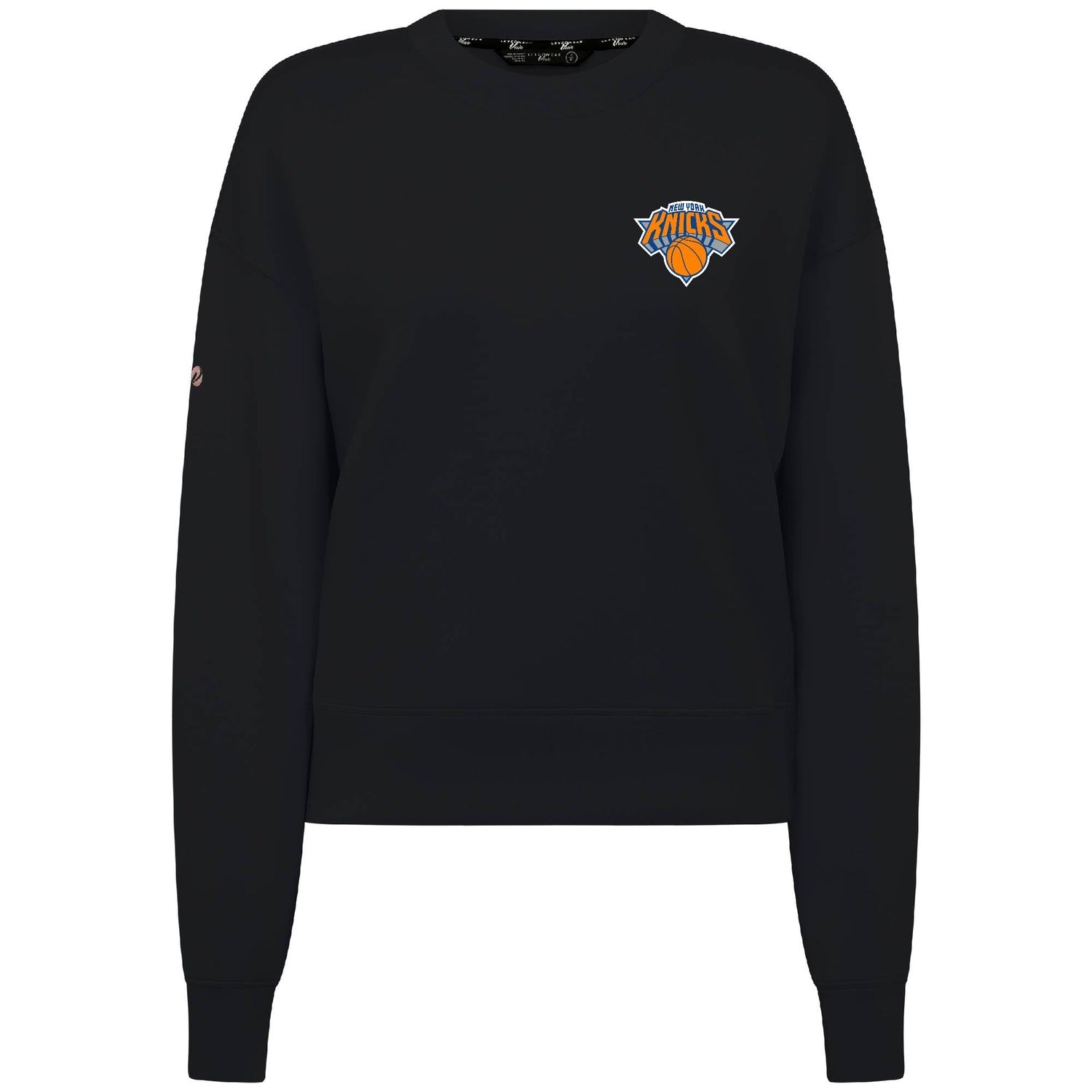 Women's Levelwear Knicks Black Logo Sponge Crew