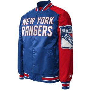 Starter Rangers Color Block Satin Jacket