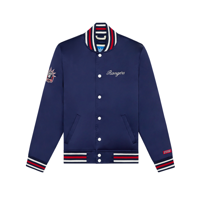 NYON x Rangers Liberty Satin Varsity Jacket - Image 2