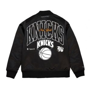Mitchell & Ness Knicks SUGA Glitch Satin Bomber Jacket